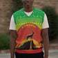 Ethiopia Christmas Knitted V-Neck Vest Mountain Gazelle Sunset Ethiopian Flag - African Pride