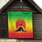 Ethiopia Christmas Quilt Mountain Gazelle Sunset Ethiopian Flag - African Pride