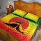 Ethiopia Christmas Quilt Bed Set Mountain Gazelle Sunset Ethiopian Flag - African Pride