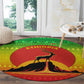 Ethiopia Christmas Round Carpet Mountain Gazelle Sunset Ethiopian Flag - African Pride