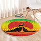 Ethiopia Christmas Round Carpet Mountain Gazelle Sunset Ethiopian Flag - African Pride
