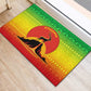 Ethiopia Christmas Rubber Doormat Mountain Gazelle Sunset Ethiopian Flag - African Pride