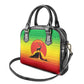 Ethiopia Christmas Shoulder Handbag Mountain Gazelle Sunset Ethiopian Flag - African Pride