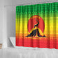 Ethiopia Christmas Shower Curtain Mountain Gazelle Sunset Ethiopian Flag - African Pride