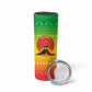 Ethiopia Christmas Skinny Tumbler Mountain Gazelle Sunset Ethiopian Flag - African Pride