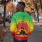 Ethiopia Christmas Sweatshirt Mountain Gazelle Sunset Ethiopian Flag - African Pride