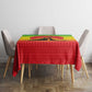 Ethiopia Christmas Tablecloth Mountain Gazelle Sunset Ethiopian Flag - African Pride