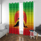 Ethiopia Christmas Window Curtain Mountain Gazelle Sunset Ethiopian Flag - African Pride