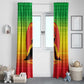 Ethiopia Christmas Window Curtain Mountain Gazelle Sunset Ethiopian Flag - African Pride