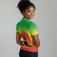 Ethiopia Christmas Women Polo Shirt Mountain Gazelle Sunset Ethiopian Flag - African Pride