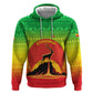 Ethiopia Christmas Zip Hoodie Mountain Gazelle Sunset Ethiopian Flag - African Pride