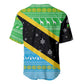 Tanzania Christmas Baseball Jersey Giraffe Christmas Tree Snowflakes and Flag - African Pride