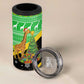 Tanzania Christmas 4 in 1 Can Cooler Tumbler Giraffe Christmas Tree Snowflakes and Flag - African Pride
