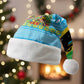 Tanzania Christmas Santa Hat Giraffe Christmas Tree Snowflakes and Flag - African Pride