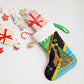 Tanzania Christmas Stocking Giraffe Christmas Tree Snowflakes and Flag - African Pride