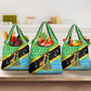 Tanzania Christmas Grocery Bag Giraffe Christmas Tree Snowflakes and Flag - African Pride