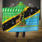 Tanzania Christmas Hooded Blanket Giraffe Christmas Tree Snowflakes and Flag - African Pride