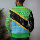 Tanzania Christmas Ugly Christmas Sweater Giraffe Christmas Tree Snowflakes and Flag - African Pride