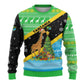 Tanzania Christmas Ugly Christmas Sweater Giraffe Christmas Tree Snowflakes and Flag - African Pride
