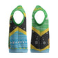 Tanzania Christmas Knitted V-Neck Vest Giraffe Christmas Tree Snowflakes and Flag - African Pride