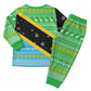 Tanzania Christmas Pajama Set Giraffe Christmas Tree Snowflakes and Flag - African Pride