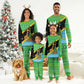 Tanzania Christmas Pajama Set Giraffe Christmas Tree Snowflakes and Flag - African Pride
