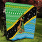 Tanzania Christmas Quilt Giraffe Christmas Tree Snowflakes and Flag - African Pride