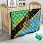Tanzania Christmas Quilt Giraffe Christmas Tree Snowflakes and Flag - African Pride