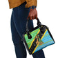 Tanzania Christmas Shoulder Handbag Giraffe Christmas Tree Snowflakes and Flag - African Pride