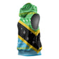 Tanzania Christmas Sleeveless Hoodie Giraffe Christmas Tree Snowflakes and Flag - African Pride