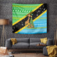 Tanzania Christmas Tapestry Giraffe Christmas Tree Snowflakes and Flag - African Pride