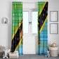 Tanzania Christmas Window Curtain Giraffe Christmas Tree Snowflakes and Flag - African Pride