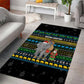 Tanzania Christmas Area Rug African Santa Riding Elephant Snowflakes - African Pride