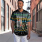 Tanzania Christmas Baseball Jersey African Santa Riding Elephant Snowflakes - African Pride