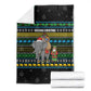 Tanzania Christmas Blanket African Santa Riding Elephant Snowflakes - African Pride