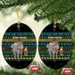 Tanzania Christmas Ceramic Ornament African Santa Riding Elephant Snowflakes - African Pride