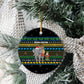 Tanzania Christmas Ceramic Ornament African Santa Riding Elephant Snowflakes - African Pride