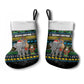 Tanzania Christmas Stocking African Santa Riding Elephant Snowflakes - African Pride