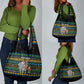 Tanzania Christmas Grocery Bag African Santa Riding Elephant Snowflakes - African Pride