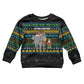 Tanzania Christmas Kid Ugly Christmas Sweater African Santa Riding Elephant Snowflakes - African Pride