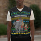 Tanzania Christmas Knitted V-Neck Vest African Santa Riding Elephant Snowflakes - African Pride