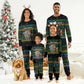 Tanzania Christmas Pajama Set African Santa Riding Elephant Snowflakes - African Pride