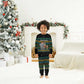 Tanzania Christmas Pajama Set African Santa Riding Elephant Snowflakes - African Pride