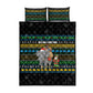 Tanzania Christmas Quilt Bed Set African Santa Riding Elephant Snowflakes - African Pride