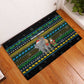 Tanzania Christmas Rubber Doormat African Santa Riding Elephant Snowflakes - African Pride