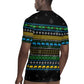 Tanzania Christmas Rugby Jersey African Santa Riding Elephant Snowflakes - African Pride
