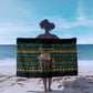 Tanzania Christmas Sarong African Santa Riding Elephant Snowflakes - African Pride