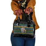 Tanzania Christmas Shoulder Handbag African Santa Riding Elephant Snowflakes - African Pride