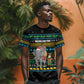 Tanzania Christmas T shirt African Santa Riding Elephant Snowflakes - African Pride