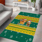 Togo Christmas Area Rug African Santa Lion Drummer Gingerbread - African Pride